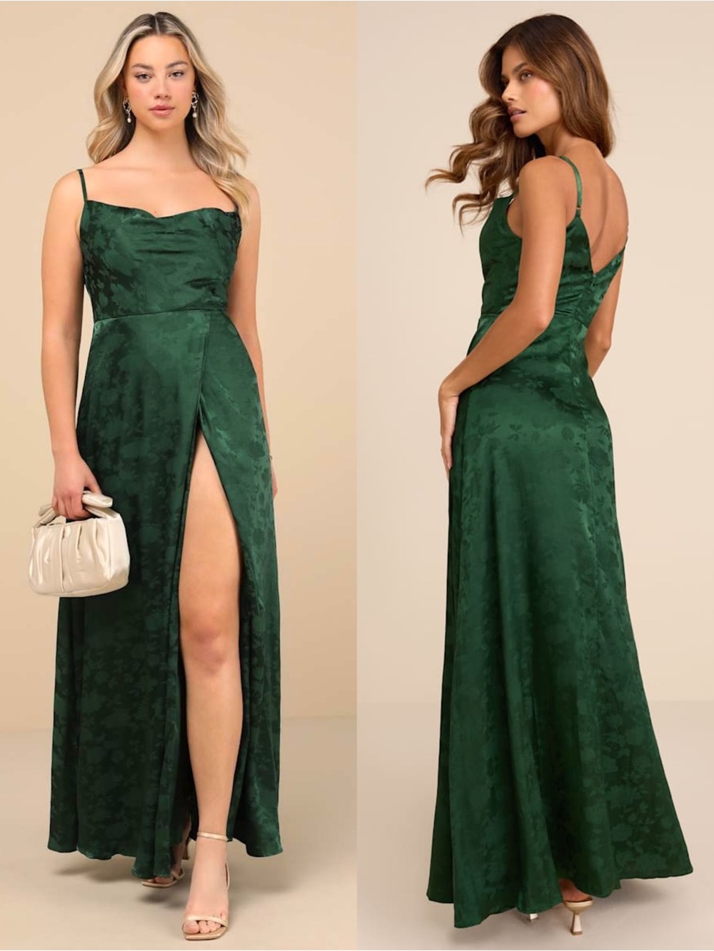 LULUS Floral Satin Sleeveless Soft Girl Fairycore Wedding Guest Formal Gown M - Picture 3 of 11
